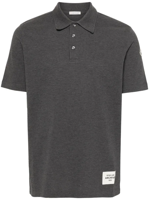 Moncler piqué-weave Polo Shirt Grey FARFETCH ZA