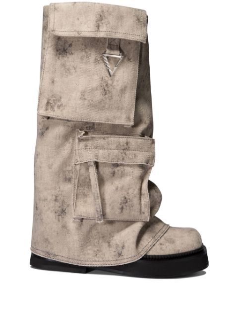 The Attico Robin canvas mid-calf boots