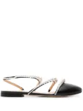MACH & MACH pearl-embellished leather ballerina shoes - Black
