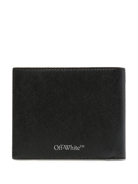 logo-print leather wallet