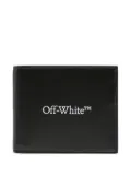 Off-White logo-print leather wallet - Black