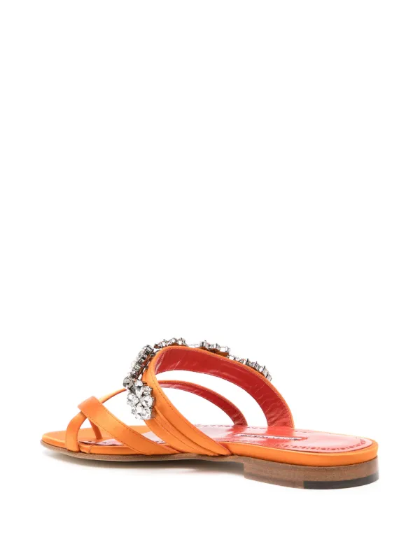 Manolo Blahnik Susa サンダル | オレンジ | FARFETCH JP