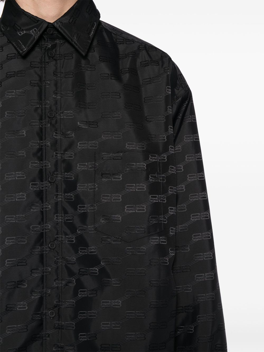 Balenciaga BB-embroidered shirt jacket Men