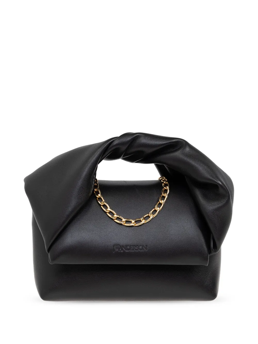 JW Anderson small Twister leather tote bag – Black