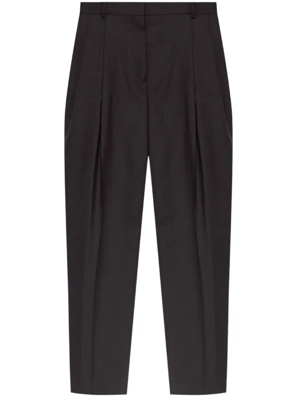 Paul Smith Tapered-leg Wool Trousers in Black