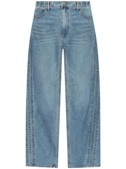 Jean ample à logo embossé - Alexander Wang - Modalova