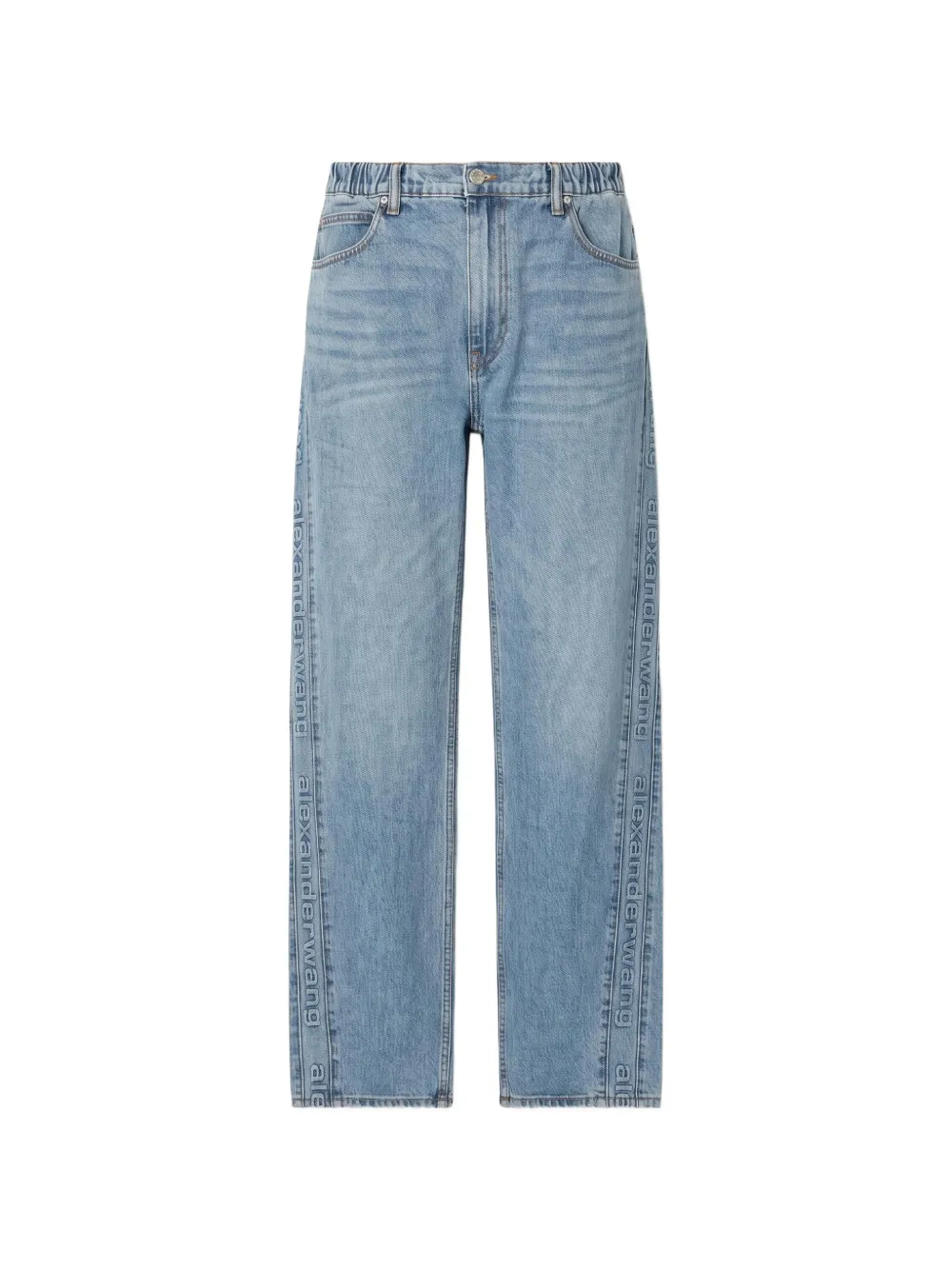 Alexander Wang Boyfriend jeans met logo-reliëf Blauw