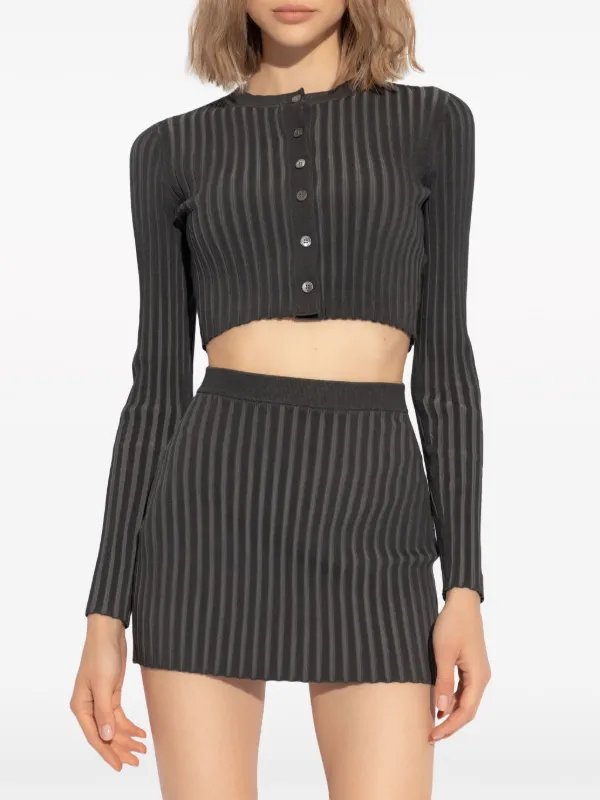 Alexander wang クロップドカーディガン Alexander Wang クロップド カーディガン | ブラック | FARFETCH JP