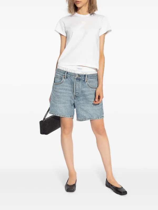 ショートパンツ ALEXANDER WANG 24FW Blue AllOver Shorts Denim 4DC1214897 460 25773180_56408679_600.jpg