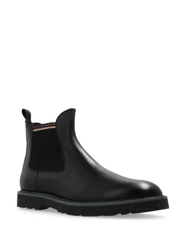 Paul Smith side-panel Leather Ankle Boots Black FARFETCH IN