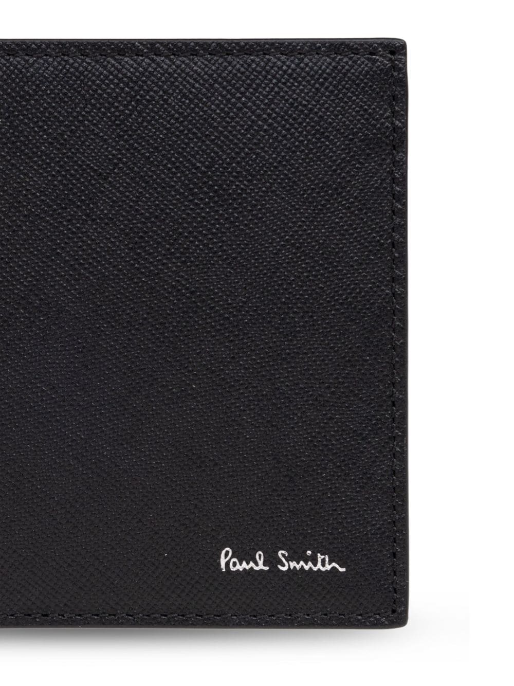 Shop Paul Smith Logo-stamp Leather Wallet In Black