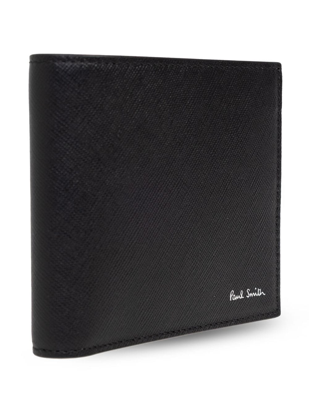 Shop Paul Smith Logo-stamp Leather Wallet In Black