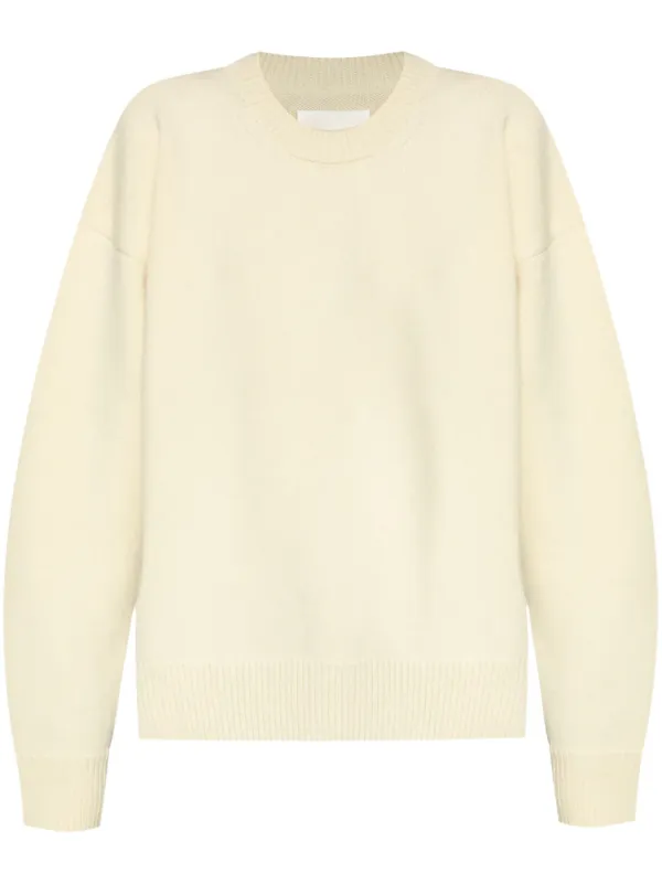 Jil Sander Drop-shoulder Crew-neck Jumper in Neutrals