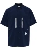 and Wander logo-print panelled shirt - Blue