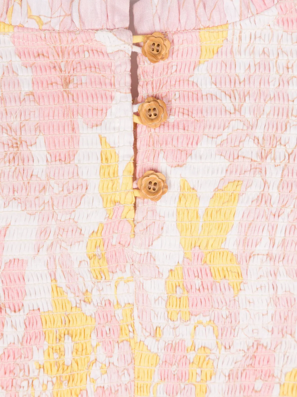 ZIMMERMANN POP FLORAL-PRINT SMOCKED DRESS
