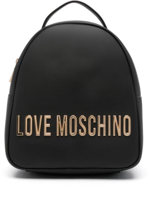 Love Moschino logo-lettering leather backpack Women