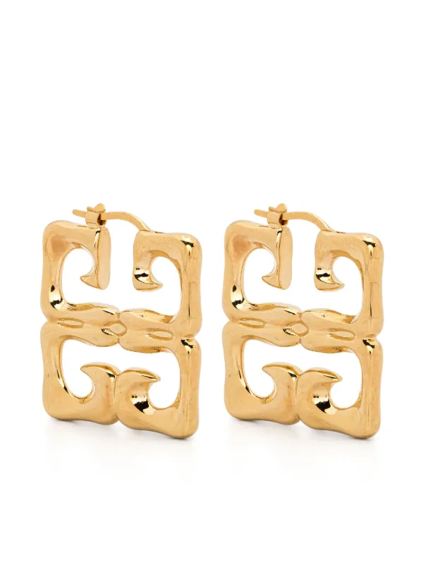 Givenchy 4G Liquid Hoop Earrings Gold FARFETCH CA