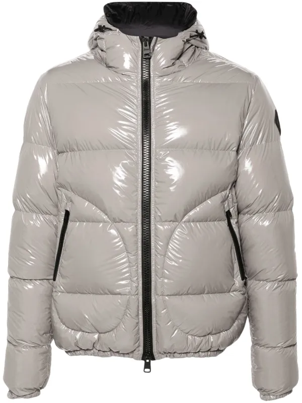 Herno Patent Hooded Puffer Jacket Grey FARFETCH PH
