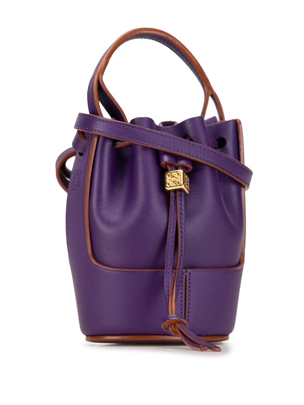 Loewe Pre Owned 2021 Nano Balloon Bucket Bag Purple FARFETCH