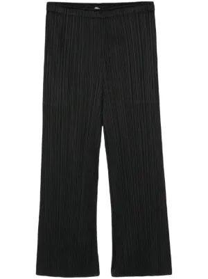 プリーツプリーズ　イッセイミヤケ　レッドブラウン　パンツ　LOOPBOTTOMS プリーツプリーズ イッセイミヤケ レッドブラウン パンツ