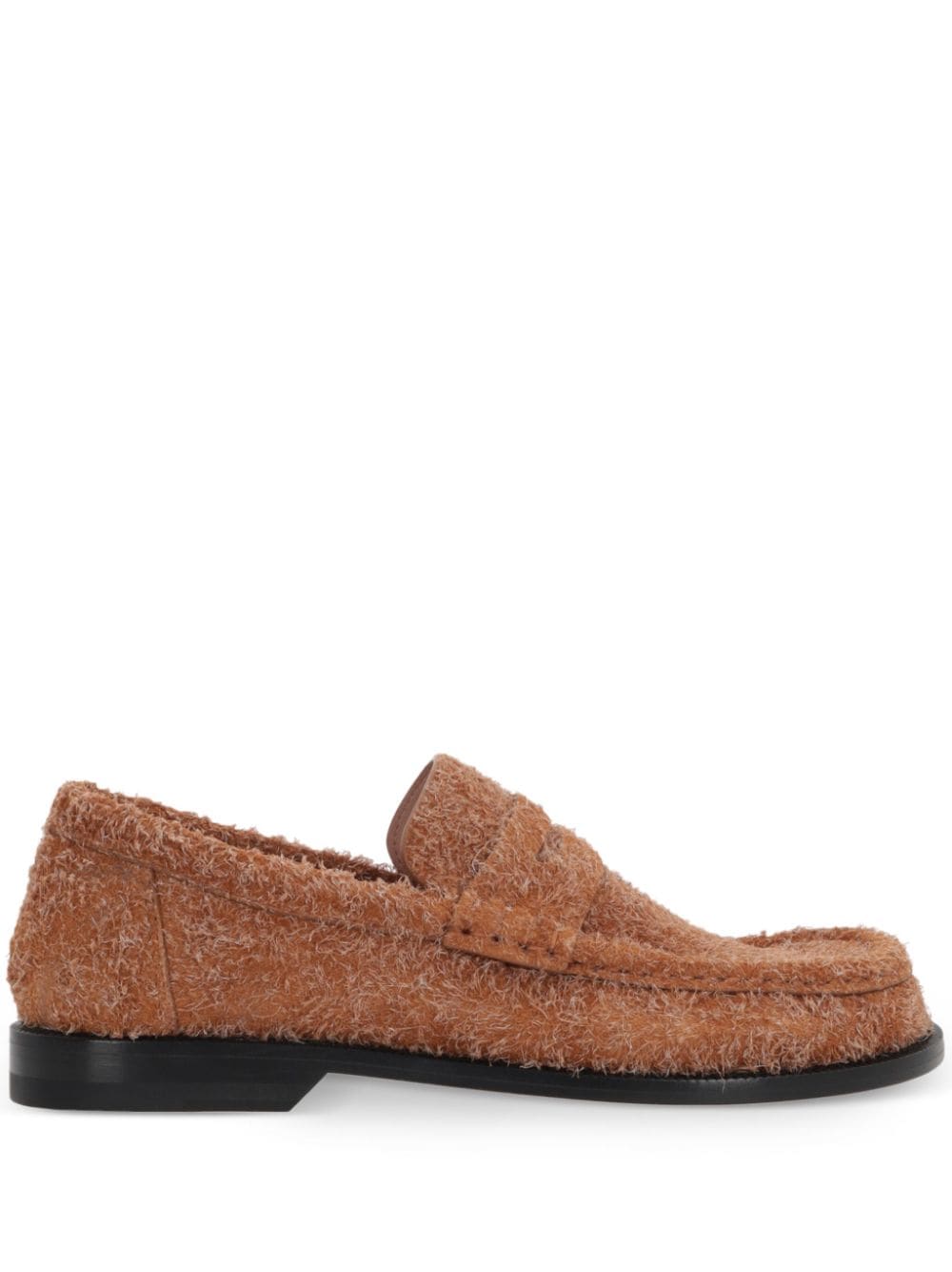 LOEWE Campo brushed suede loafers - Brown