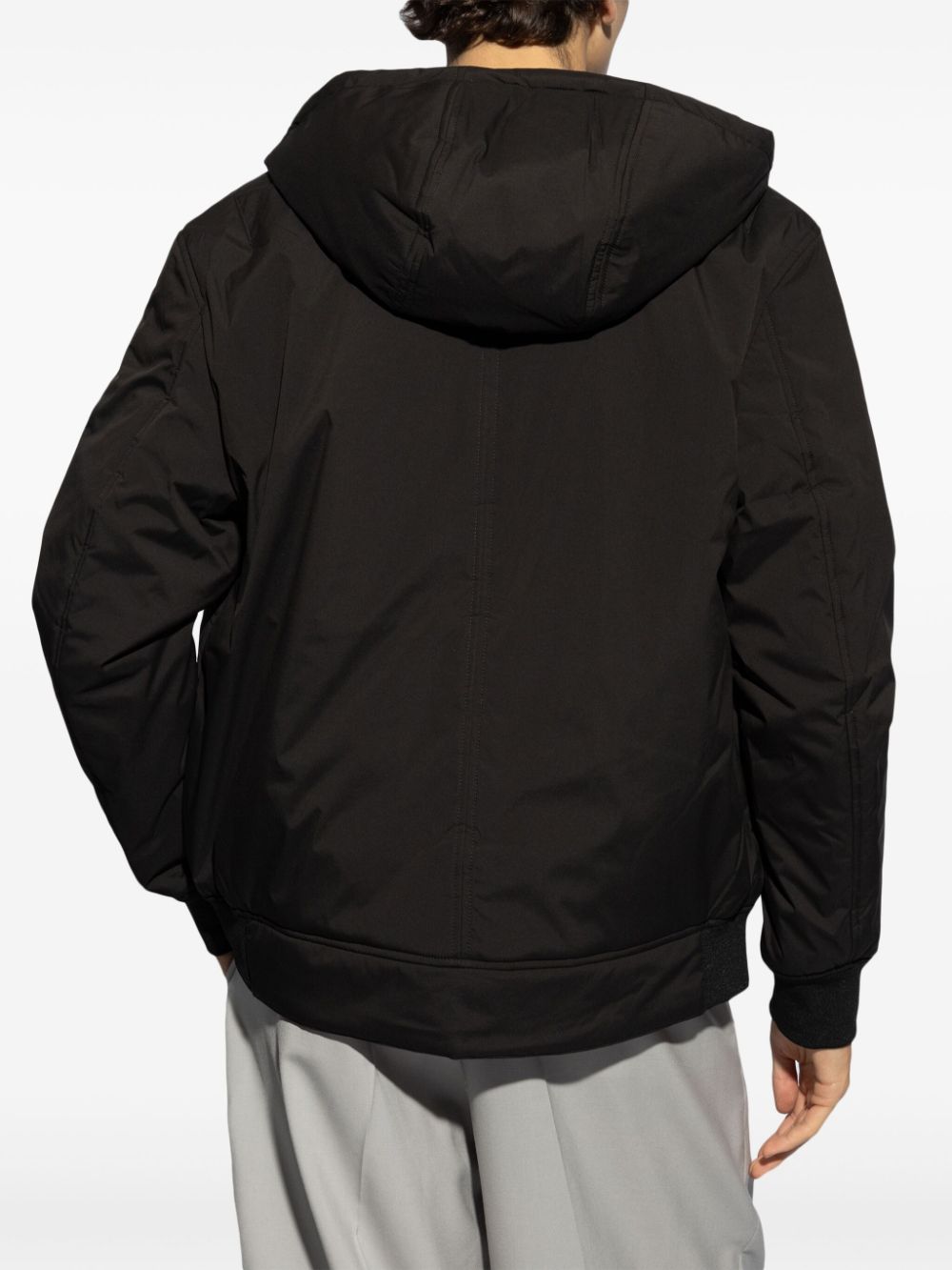 Shop Ps By Paul Smith Padded Hooded Jacket In Black