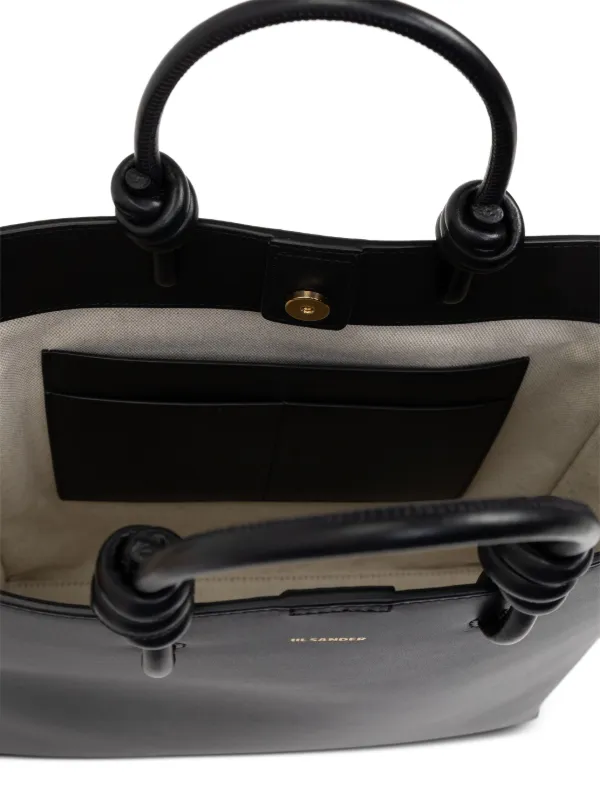 Jil Sander Giro レザー ハンドバッグ M | ブラック | FARFETCH JP