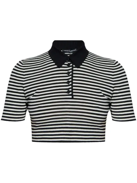 Dolce & Gabbana playera tipo polo corta con motivo de rayas