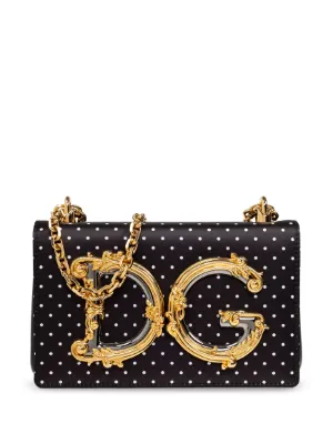 Dolce & Gabbana DG Girls leopard-print Crossbody Bag | Black
