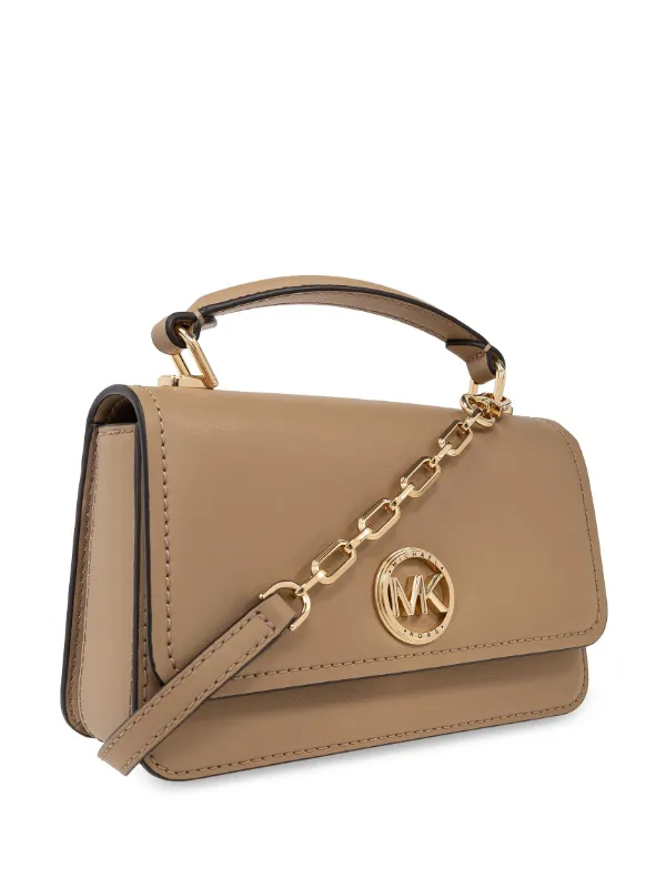 Michael Kors Tan offers Beige Purse and wallet with MK logo in gold medium satchel tote