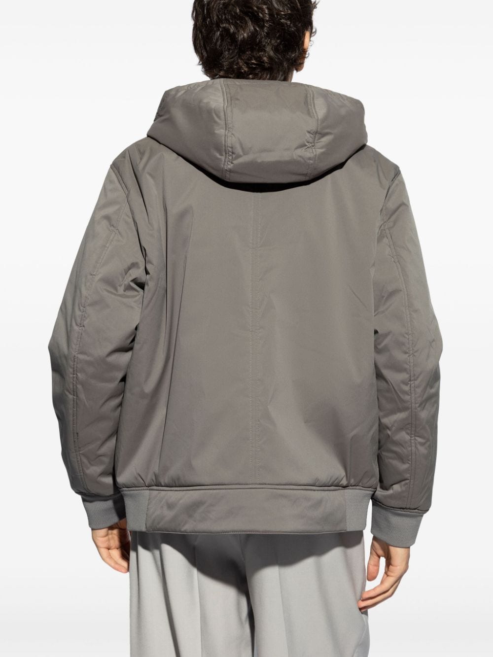 Shop Ps By Paul Smith Padded Hooded Jacket In Grey