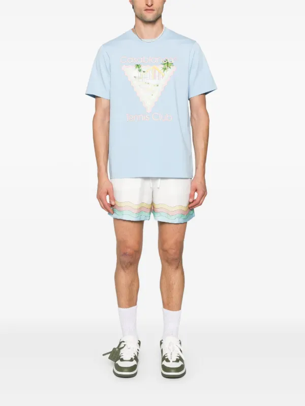 【関税込み】Casablanca ブルー Maison De Reve Tシャツ Casablanca Maison De Reve Tシャツ | ブルー | FARFETCH JP