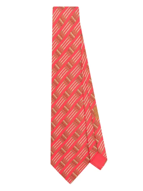 Hermès Pre-Owned cravate à imprimé ceintures (années 2000)
