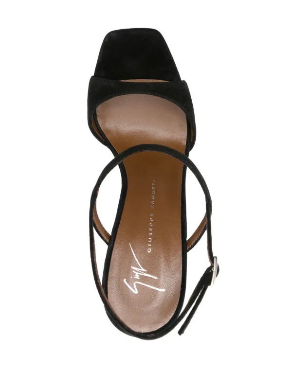 Giuseppe Zanotti 105mm Suede Platform Sandals Black FARFETCH PT