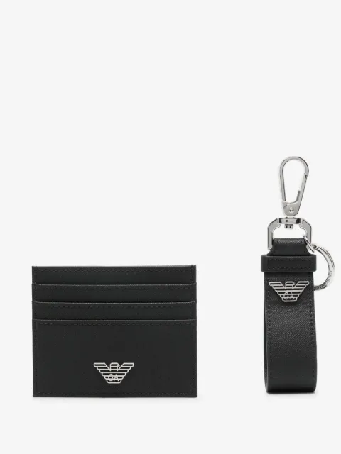 Emporio Armani portefeuille en cuir à plaque logo