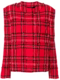 MSGM checked tweed jacket - Red