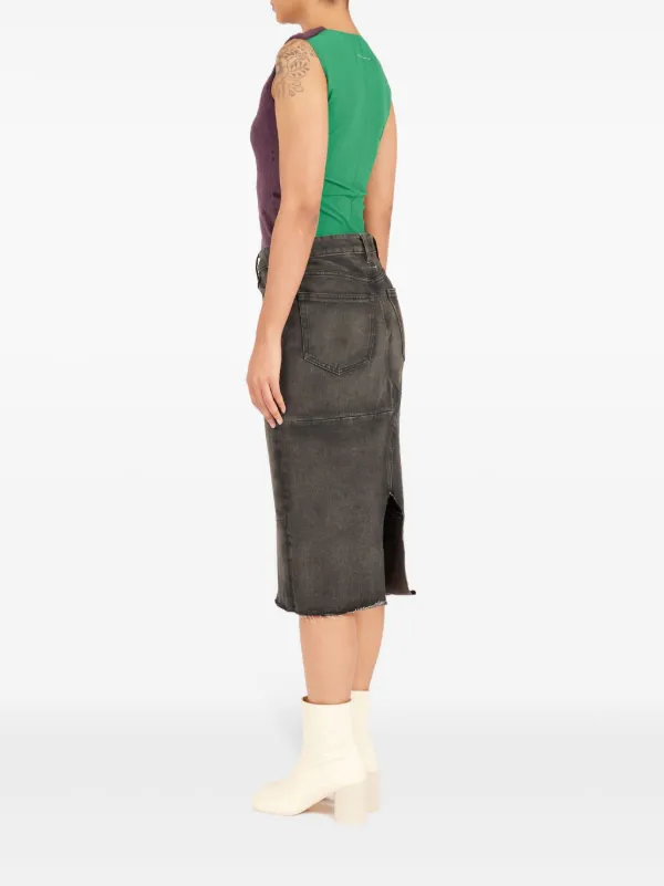 新着★MM6 Maison Margiela★ロングデニムスカート スリット MM6 Maison Margiela スリット デニムスカート | グレー