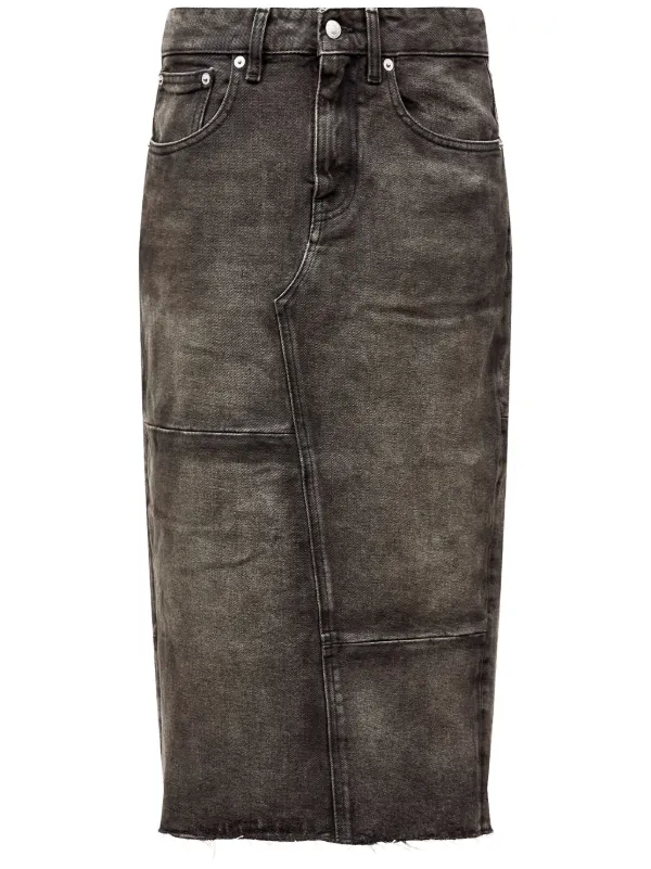 新着★MM6 Maison Margiela★ロングデニムスカート スリット MM6 Maison Margiela スリット デニムスカート | グレー