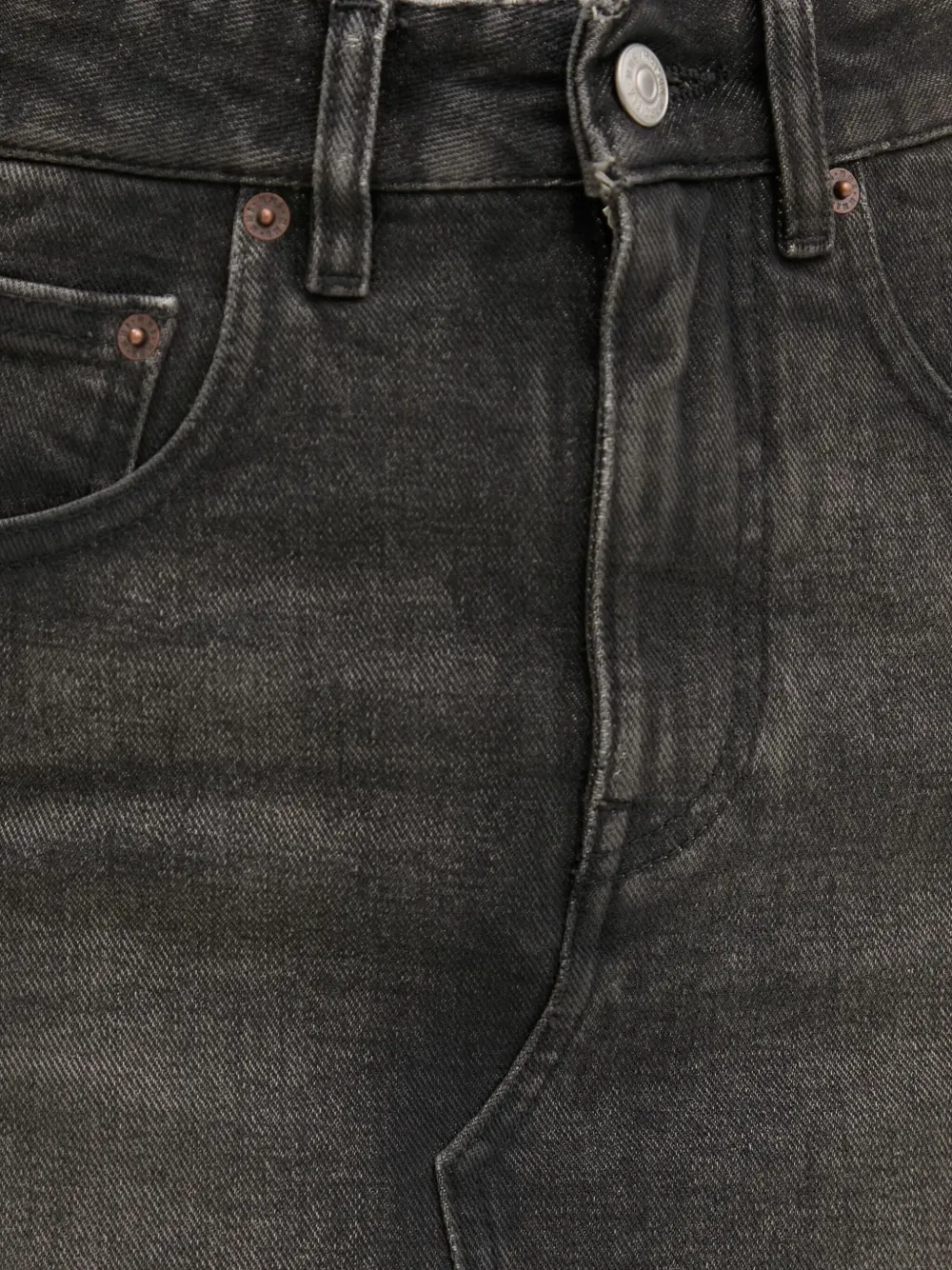  Mm6 Maison Margiela Frayed Denim Skirt - Grey 