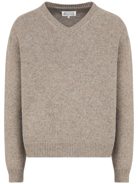 Maison Margiela speckle-knit wool jumper Men