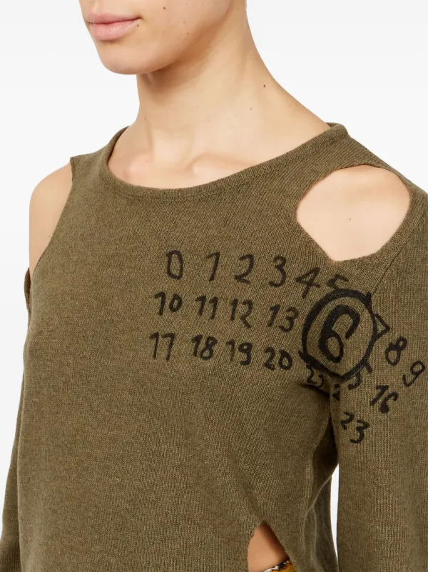 MM6 Maison Margiela クロップド カットアウト プルオーバー