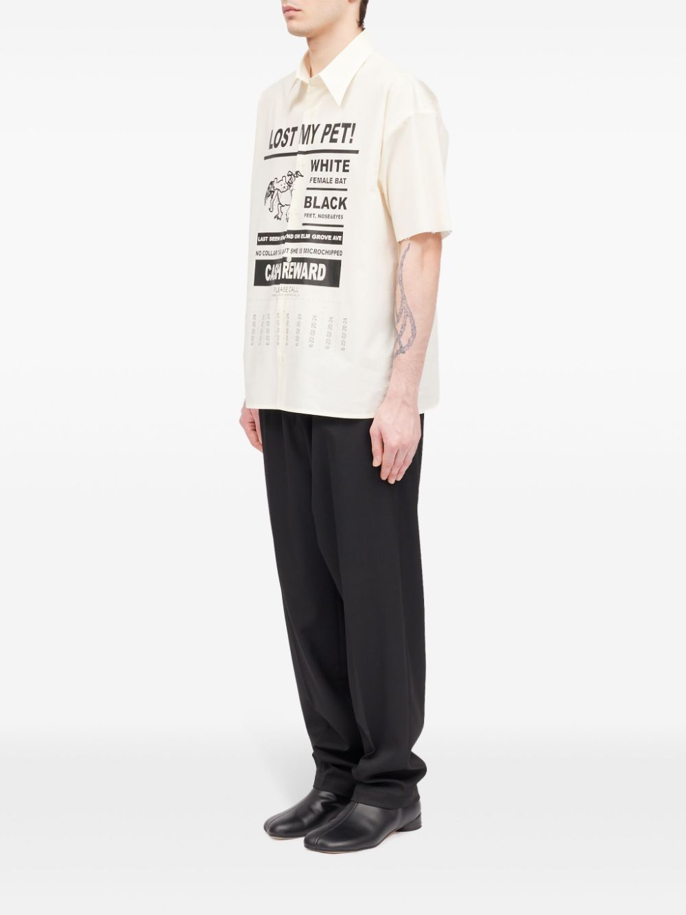 MM6 Maison Margiela text-print cotton shirt Men