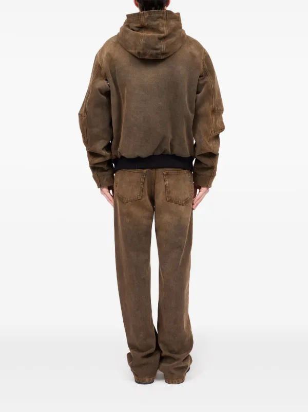MM6 Maison Margiela Ribbed Detail Jacket | Brown | FARFETCH