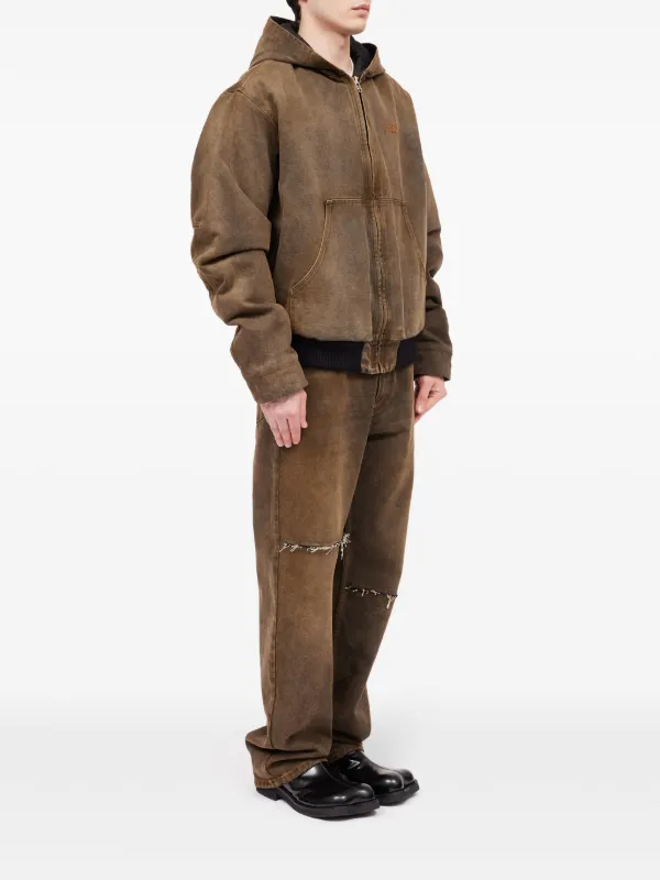 MM6MaisonMargielaマルジェラジップアップジャケットリブ編