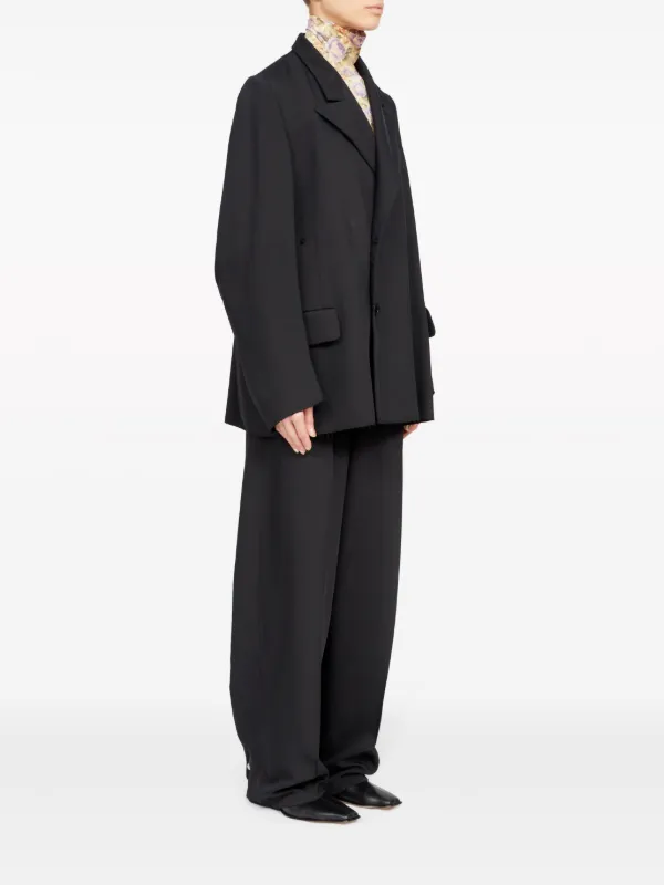MM6 Maison Margiela peak-lapels Blazer | Black | FARFETCH