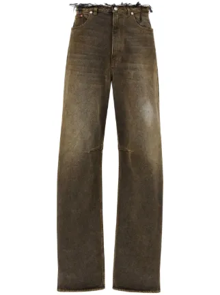 ◆大人気◆【MM6 Maison Margiela】ミッドライズ ジーンズ MM6 Maison Margiela ミッドライズ ワイドジーンズ | ブルー