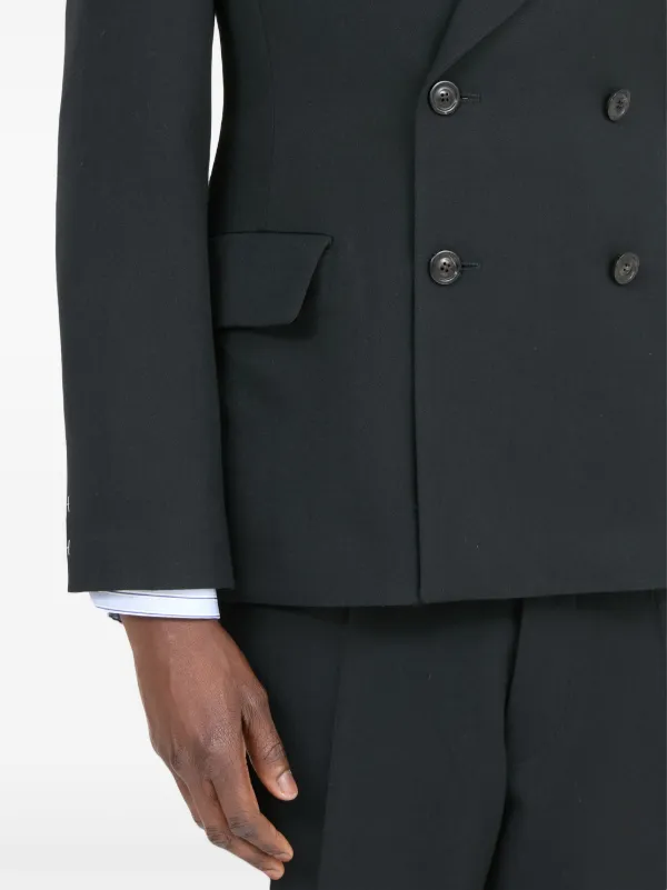 Maison Margiela four-stitch Wool Blazer | Black | FARFETCH