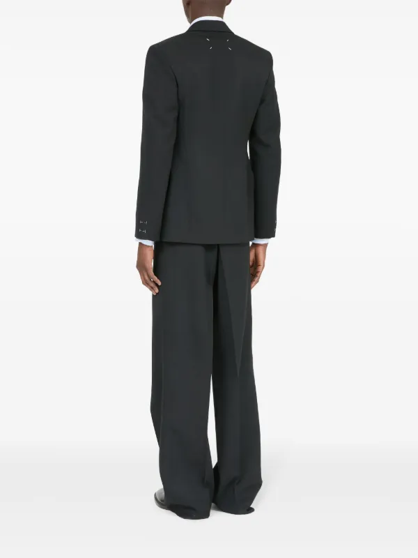 VIP価格.Maison Margiela BLAZER MONOPETTO IN LANA Blazer monopetto in misto lana in Blu - MM 6 Maison Margiela