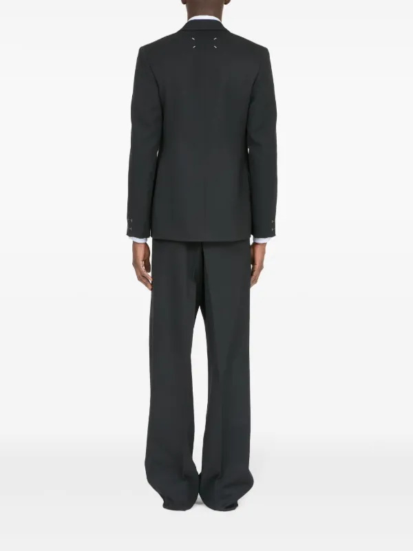Maison Margiela four-stitch Wool Blazer | Black | FARFETCH