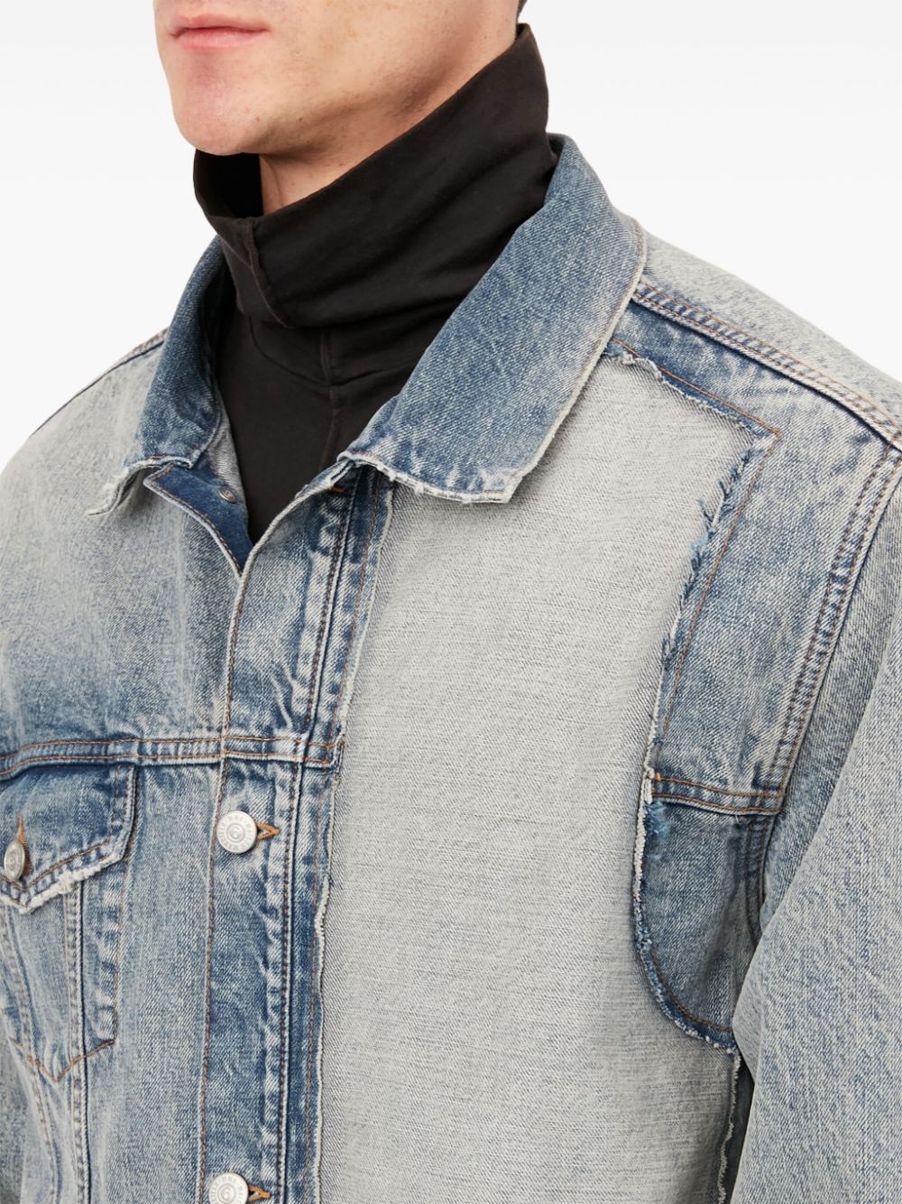 MM6 Maison Margiela contrasting denim jacket Men